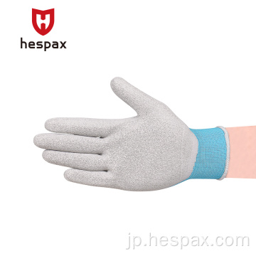 Hespax 13Gラテックスカスタム保護手袋アンチスリップ